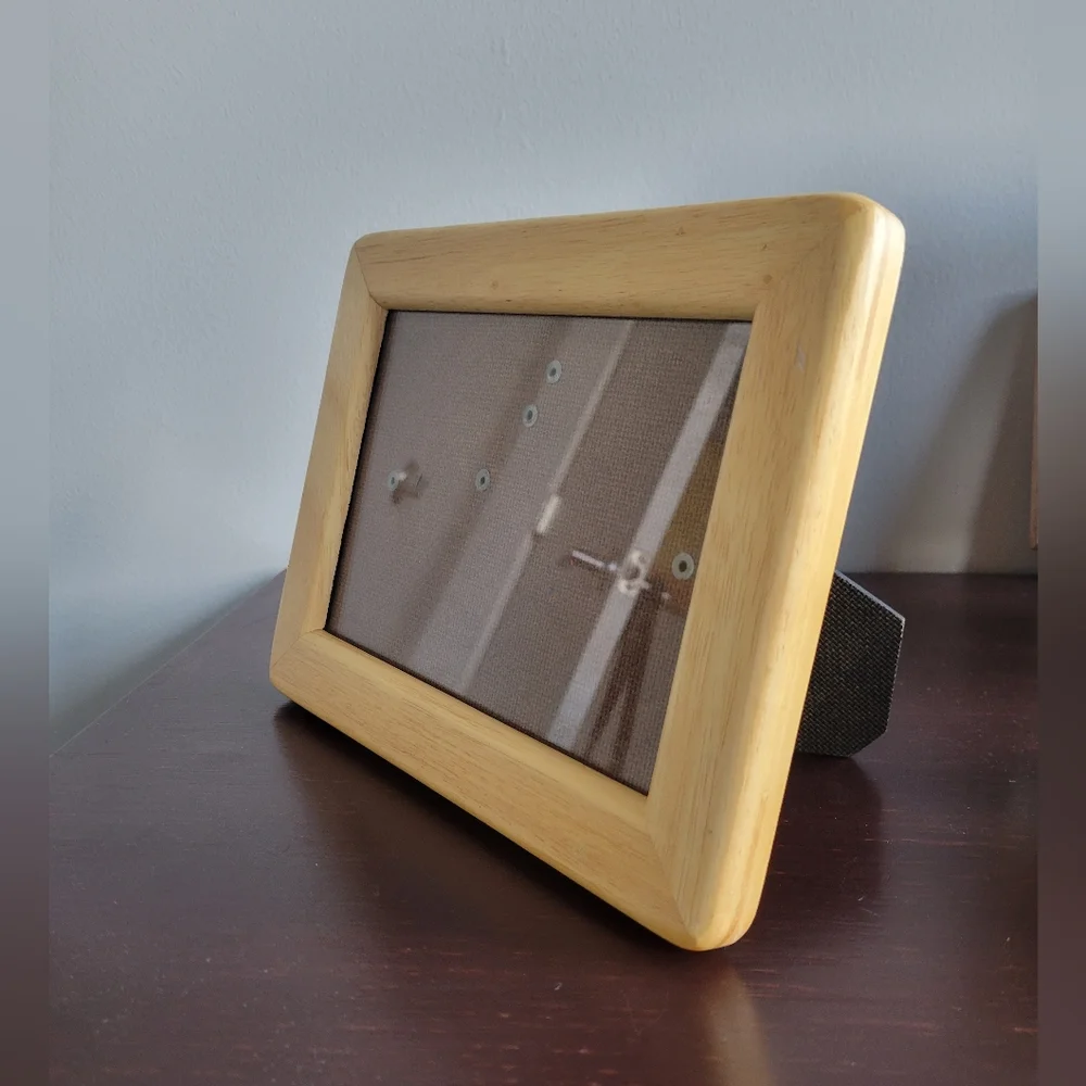 Vintage Mid Century Modern Blonde Wood Photo Frame, 4.5